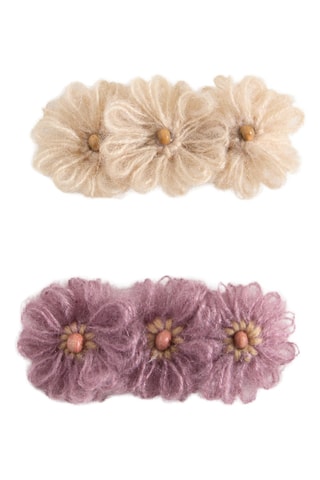 Pack 2 barrettes fleurs