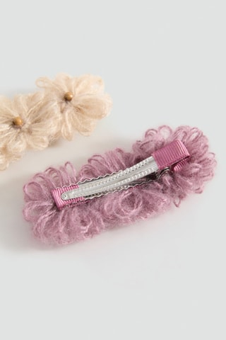 Pack 2 barrettes fleurs