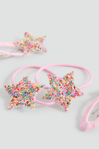 Lot barrettes et élastiques