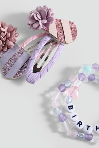 Lot 2 barrettes et bracelets