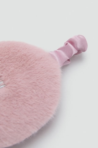 Masque animal en peluche - Rose clair