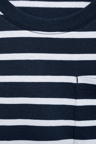 T-shirt coton à rayures - Bleu