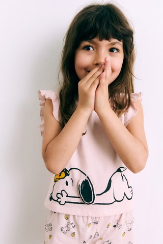 Pyjama court Snoopy - Rose