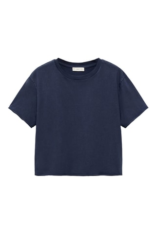 T-shirt crop - Bleu marine