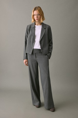 Pantalon de tailleur droit - Gris
