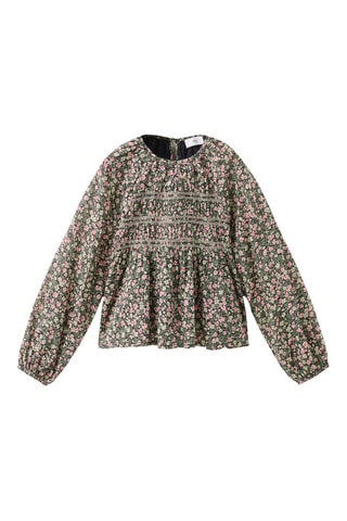 Blouse à fleurs - Vert