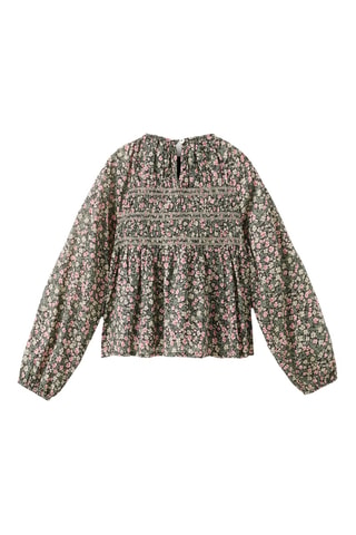 Blouse à fleurs - Vert