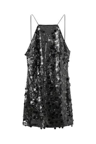 Robe courte à paillettes - Noir