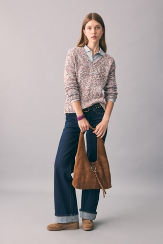 Pull-over jaspé - Rose