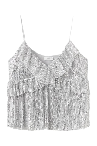 Top à paillettes - Argenté