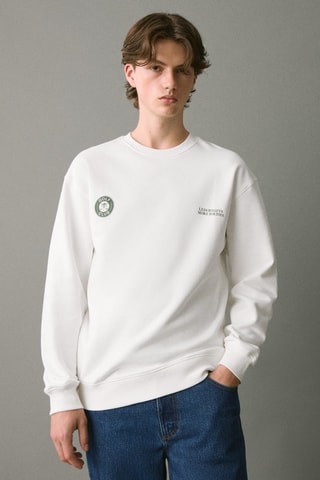 Sweat-shirt coton imprimé - Blanc