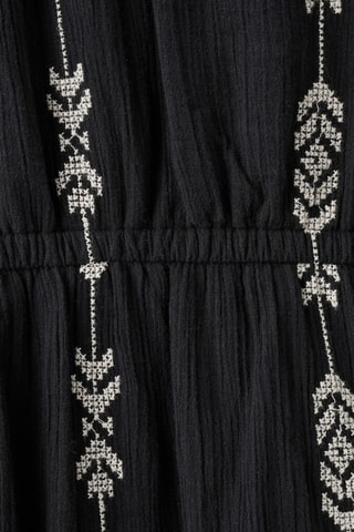 Robe brodée volant - Noir