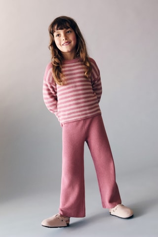 Pantalon maille coton - Violet