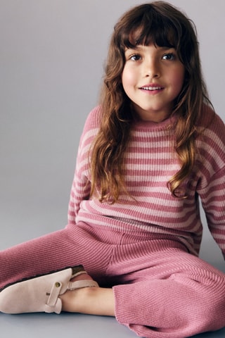 Pantalon maille coton - Violet