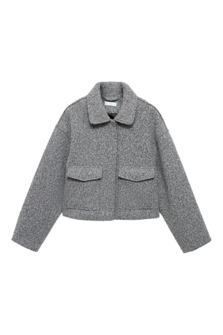 Veste en tissu poches à rabat - Gris
