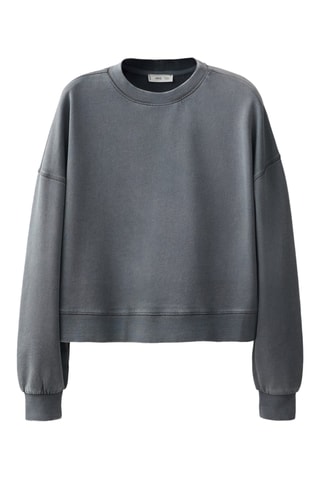 Sweat uni en coton - Anthracite