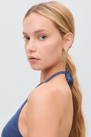 Robe crochet emmanchures américaines - Bleu marine