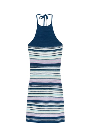 Robe crochet emmanchures américaines - Bleu marine