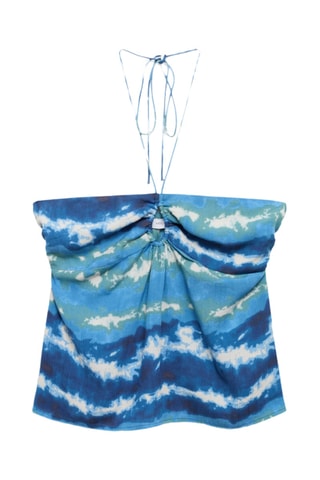 Haut imprimé tie-dye - Bleu