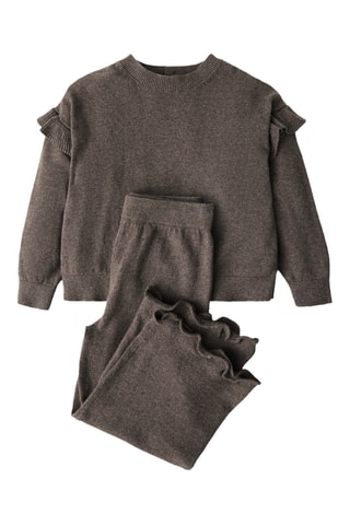 Pantalon maille coton - Marron
