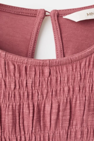 T-shirt froncé manches longues - Rouge