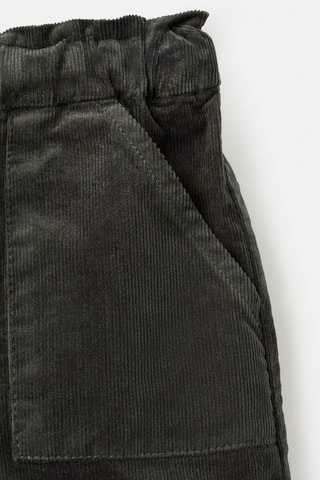 Short velours côtelé slouchy - Vert foncé