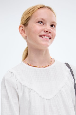 Blouse détails dentelle - Blanc