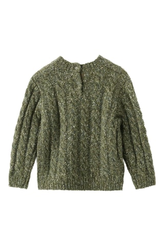 Pull-over maille tressée - Vert