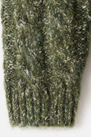 Pull-over maille tressée - Vert