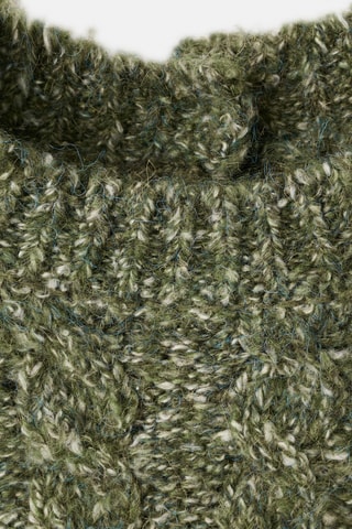 Pull-over maille tressée - Vert