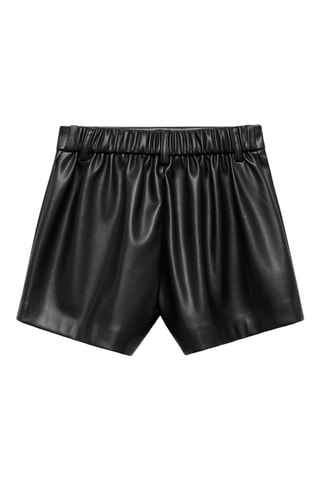 Short en similicuir - Noir