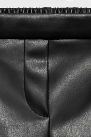 Short en similicuir - Noir