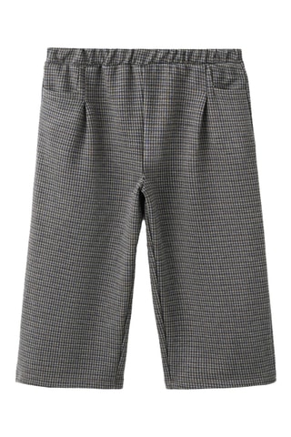 Pantalon droit pied-de-poule - Marron