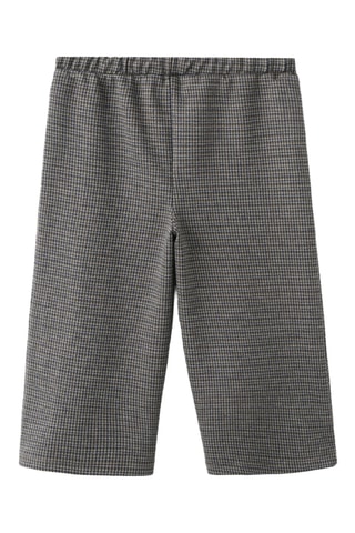 Pantalon droit pied-de-poule - Marron
