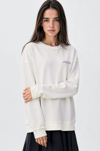 Sweat imprimé papillon - Blanc
