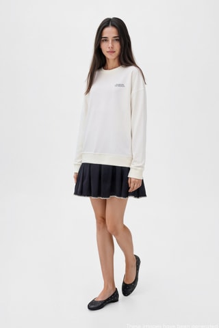 Sweat imprimé papillon - Blanc