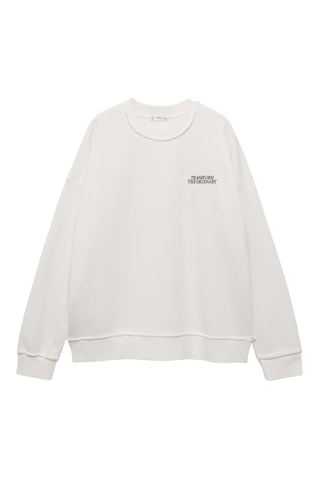 Sweat imprimé papillon - Blanc