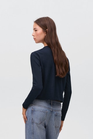Cardigan maille boutons - Bleu marine