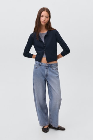 Cardigan maille boutons - Bleu marine