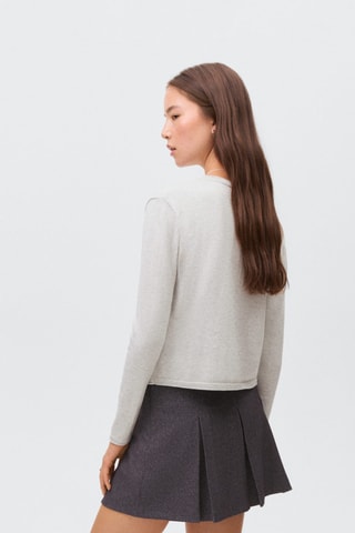 Cardigan maille boutons - Gris clair