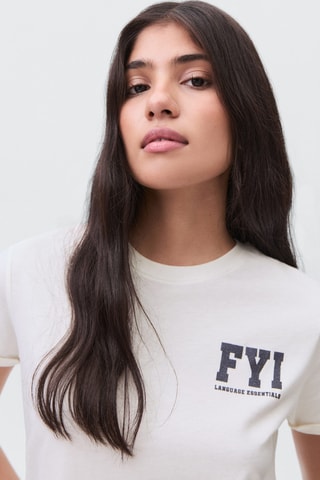 T-shirt en coton imprimé - Blanc