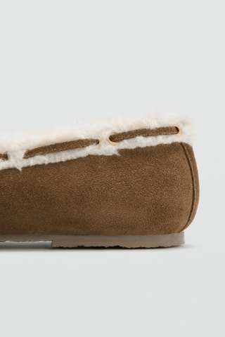 Mocassin en cuir de mouton avec clous - Camel