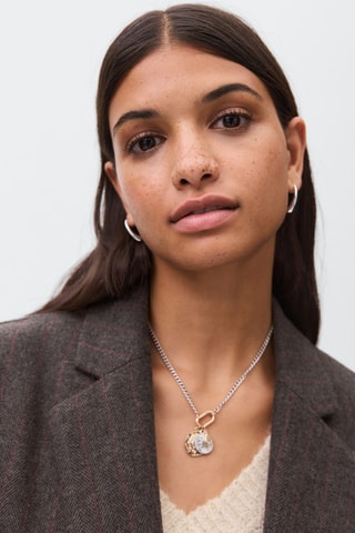Blazer à chevron en laine - Gris