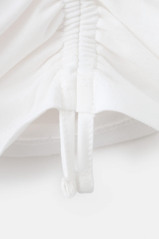 T-shirt froncé imprimé - Blanc