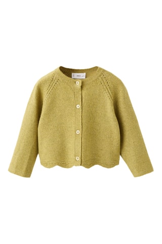 Cardigan détails ajourés - Vert