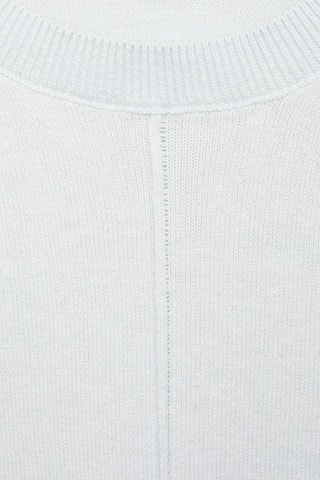 Pull-over en coton coutures décoratives - Bleu
