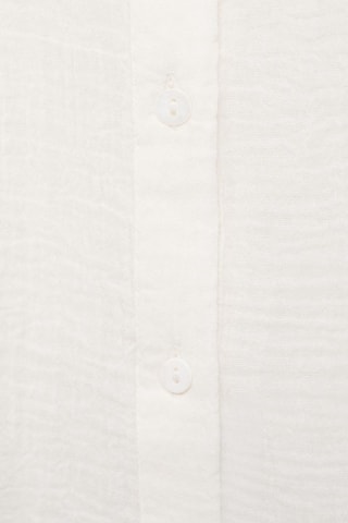 Chemise plissée volants - Blanc