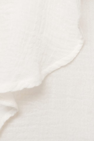 Chemise plissée volants - Blanc