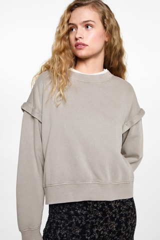 Sweat-shirt couture épaule - Gris