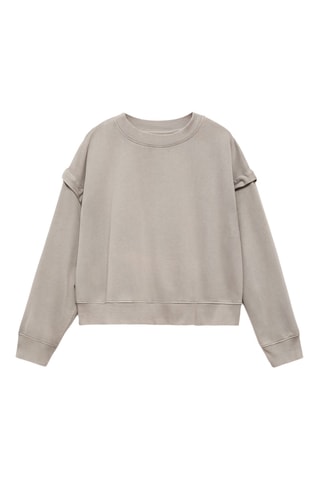 Sweat-shirt couture épaule - Gris